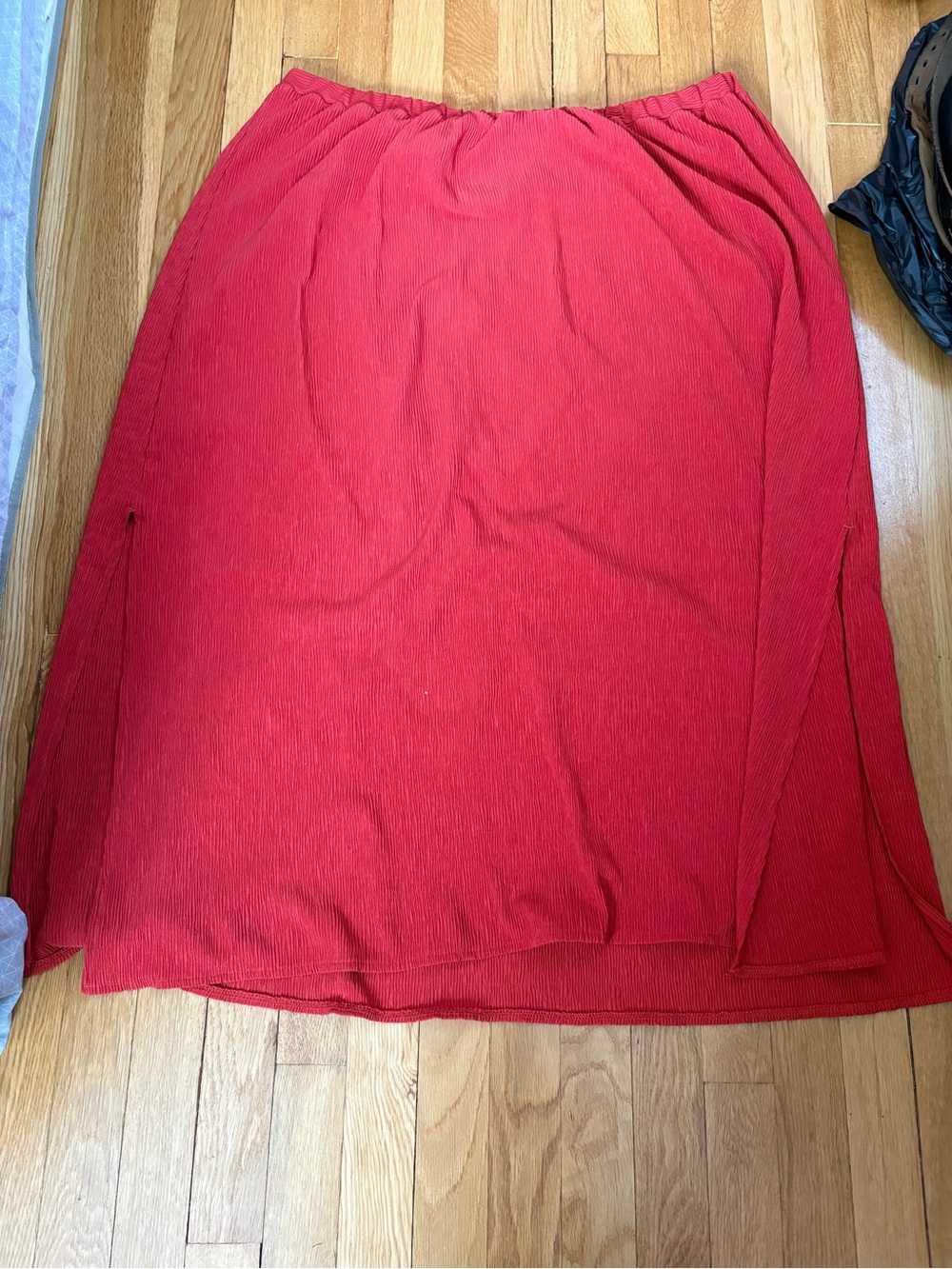 Orange Skirt with Side Slits
